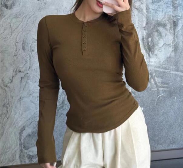 WOMEN RIBBED BUTTON SHIRT #131