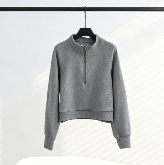 S-009 Half-zip cap collar hoodies