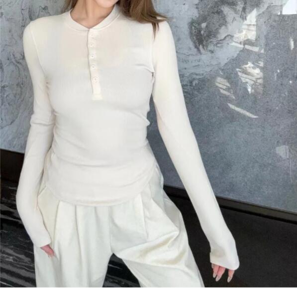 WOMEN RIBBED BUTTON SHIRT #131