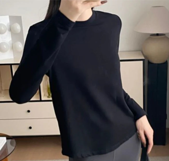 Women Thin Fleece T-Shirts Long Sleeve Tops #JZLOVEJIARONGCX