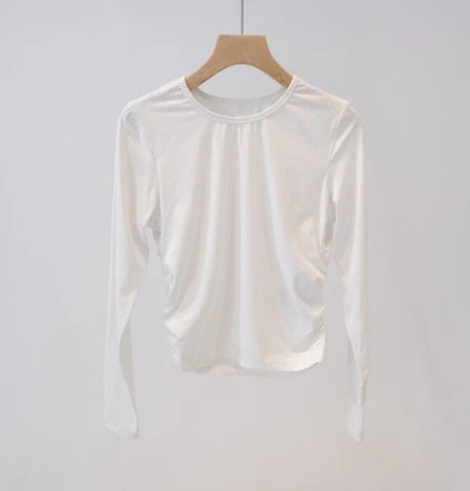 814 # long sleeve ribbed shirts women