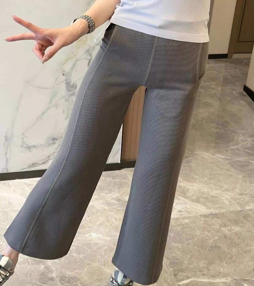 ribbed 25'' loose Pants For women