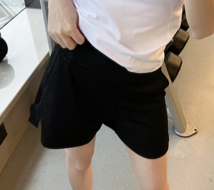 High Waist Women Shorts Stretch Sport Short-#-JIMOQV-0940