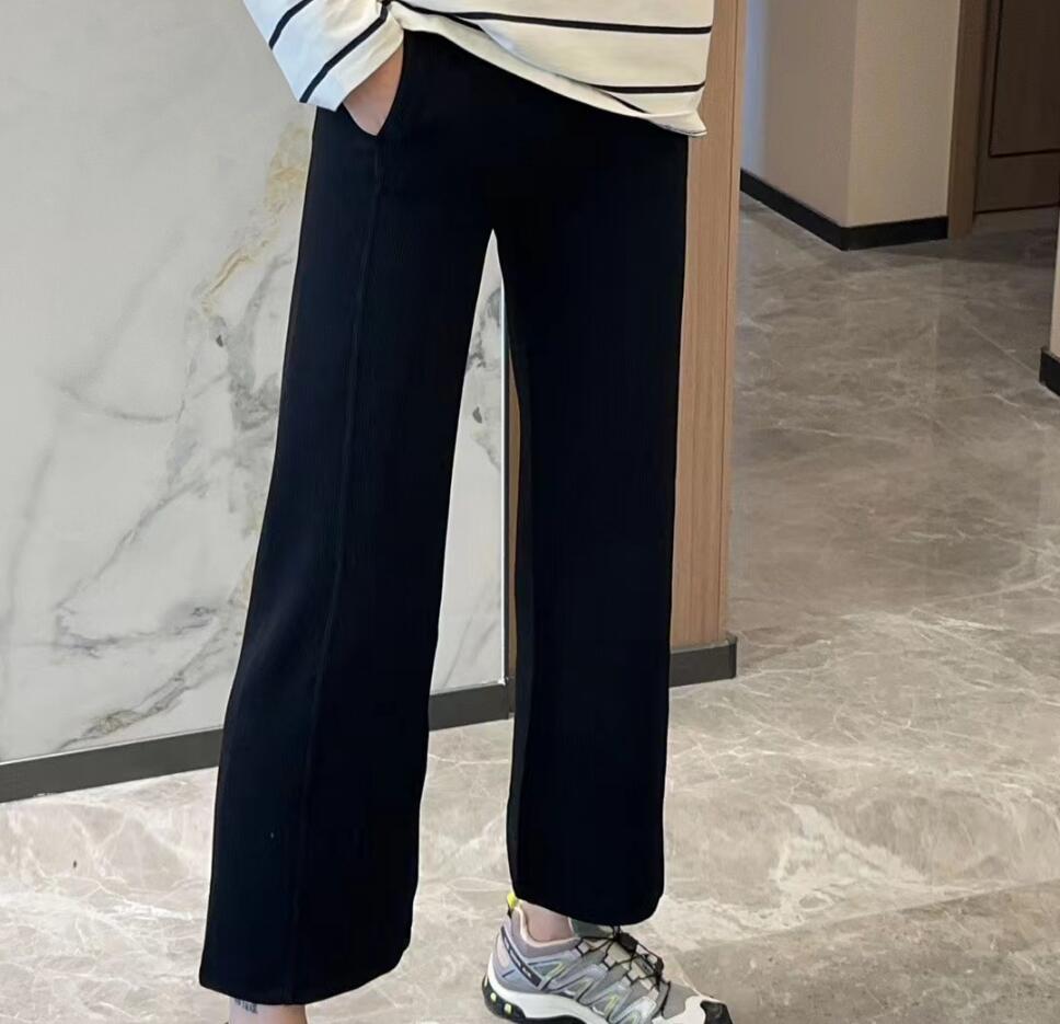 ribbed 25'' loose Pants For women