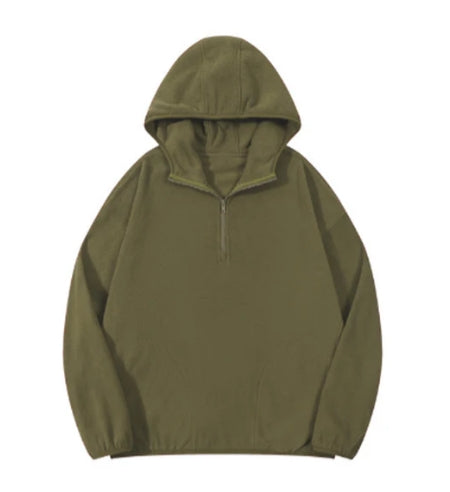 ZB030 # women half zipper hoodies