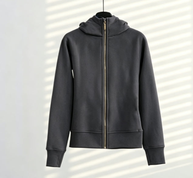 S-002 full zipper gold hoodies (US size）