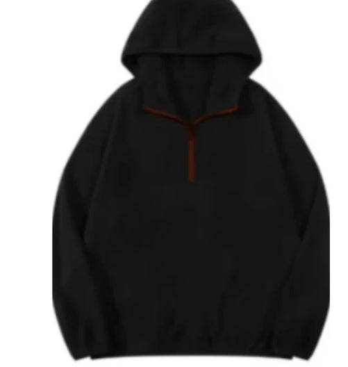 ZB030 # women half zipper hoodies
