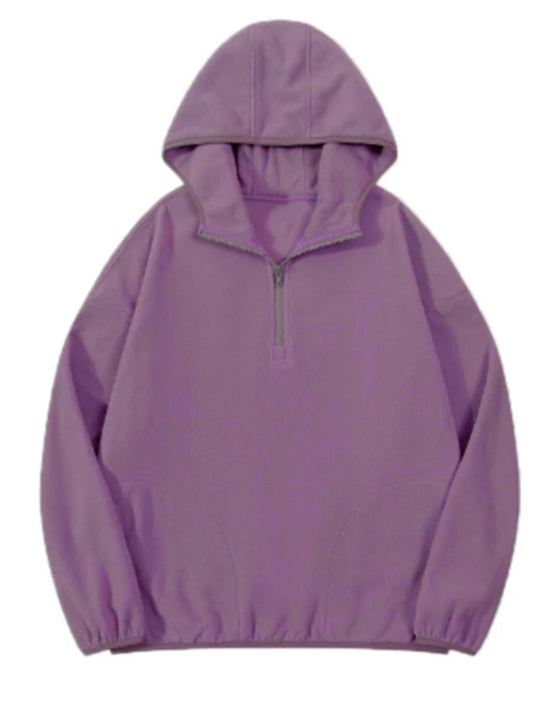 Half Zip Hoodie Women Casual Pullover Sweatshirts Female Tops #SHENZHENNANYOU