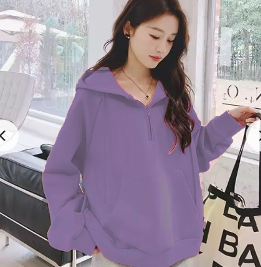 FLEECE PULLOVERS Half zipper hat # shangdong-058