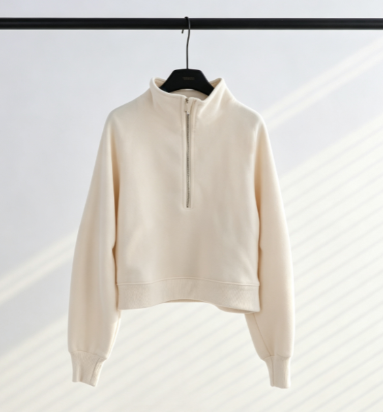 S-009 Half-zip cap collar hoodies