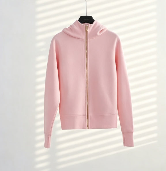 S-002 full zipper gold hoodies (US size）