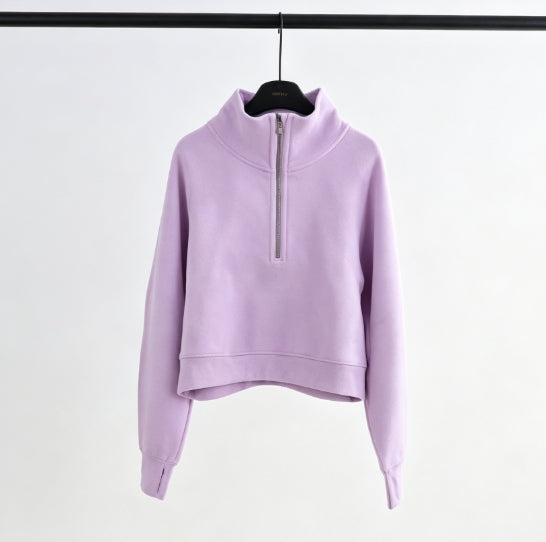 S-009 Half-zip cap collar hoodies