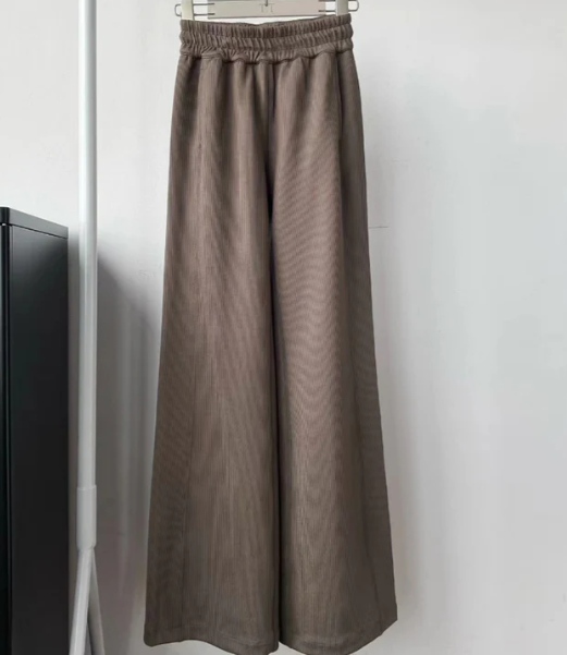 ZB026 # RIBBED LOOSE PANTS