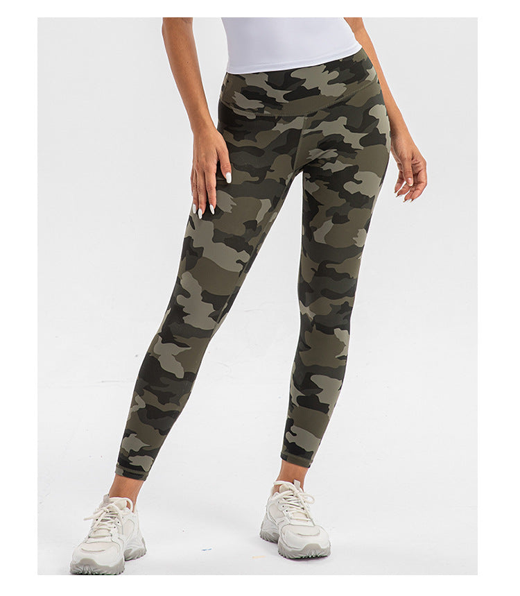 Women Workout Leggings High Waist Yoga Camo Leggings