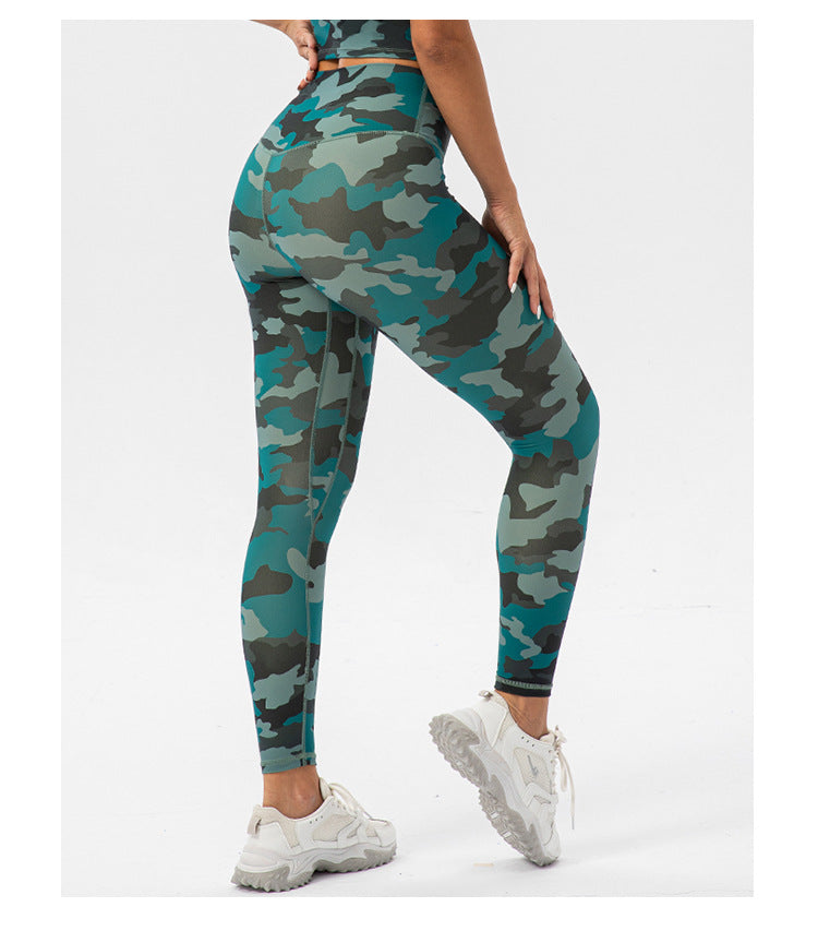 Women Workout Leggings High Waist Yoga Camo Leggings