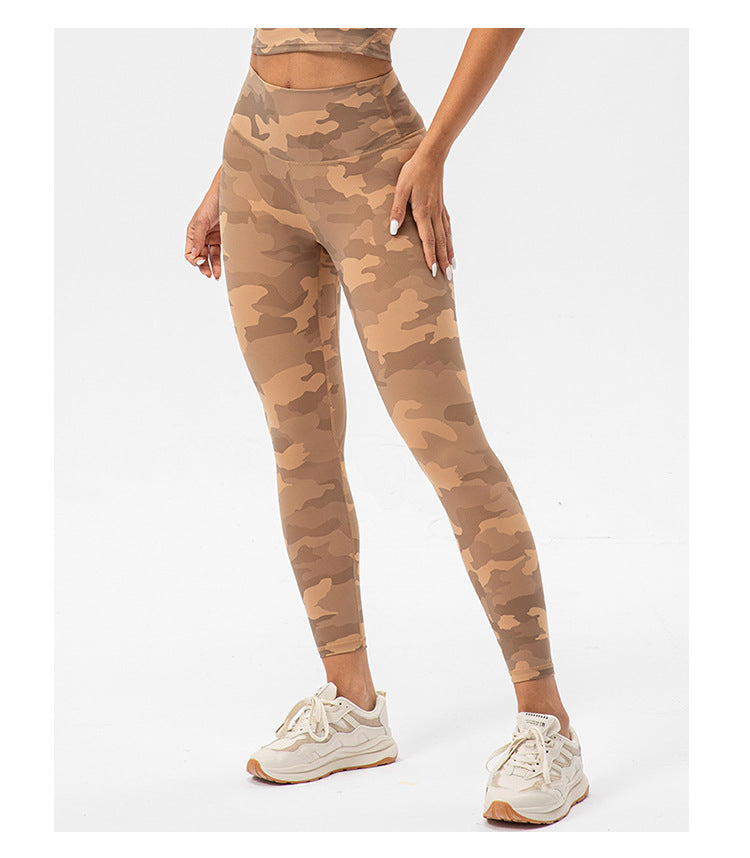 Women Workout Leggings High Waist Yoga Camo Leggings