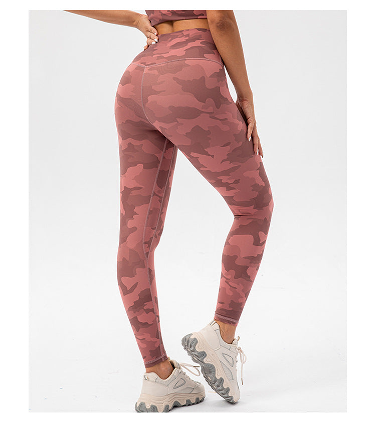 Women Workout Leggings High Waist Yoga Camo Leggings