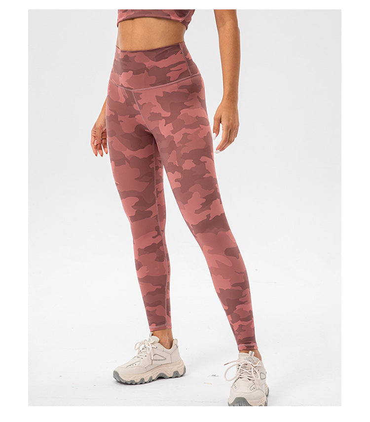 Women Workout Leggings High Waist Yoga Camo Leggings