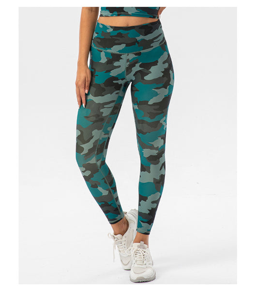 Women Workout Leggings High Waist Yoga Camo Leggings