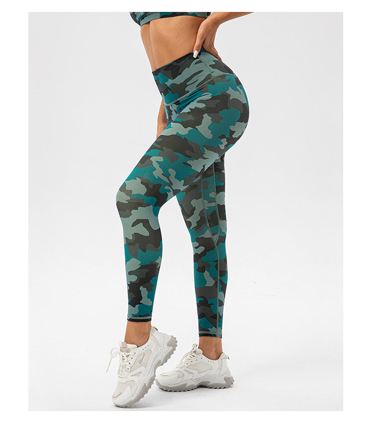 Women Workout Leggings High Waist Yoga Camo Leggings