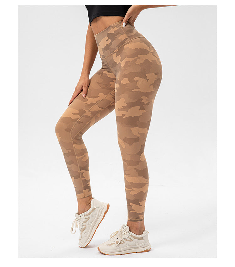 Women Workout Leggings High Waist Yoga Camo Leggings