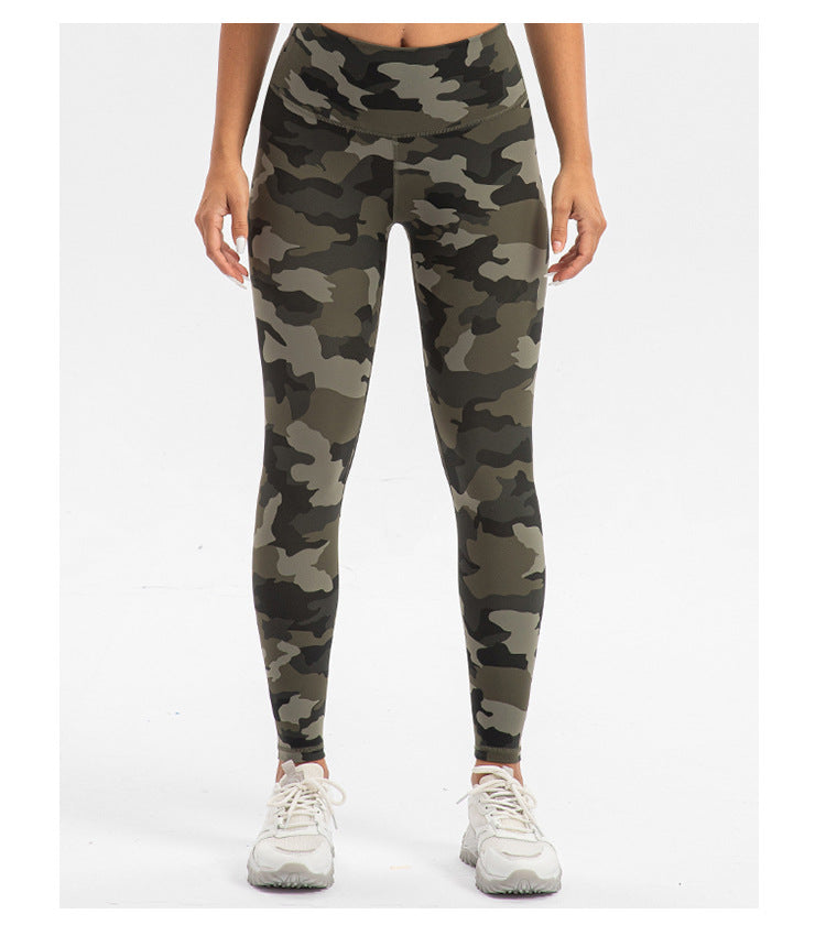Women Workout Leggings High Waist Yoga Camo Leggings