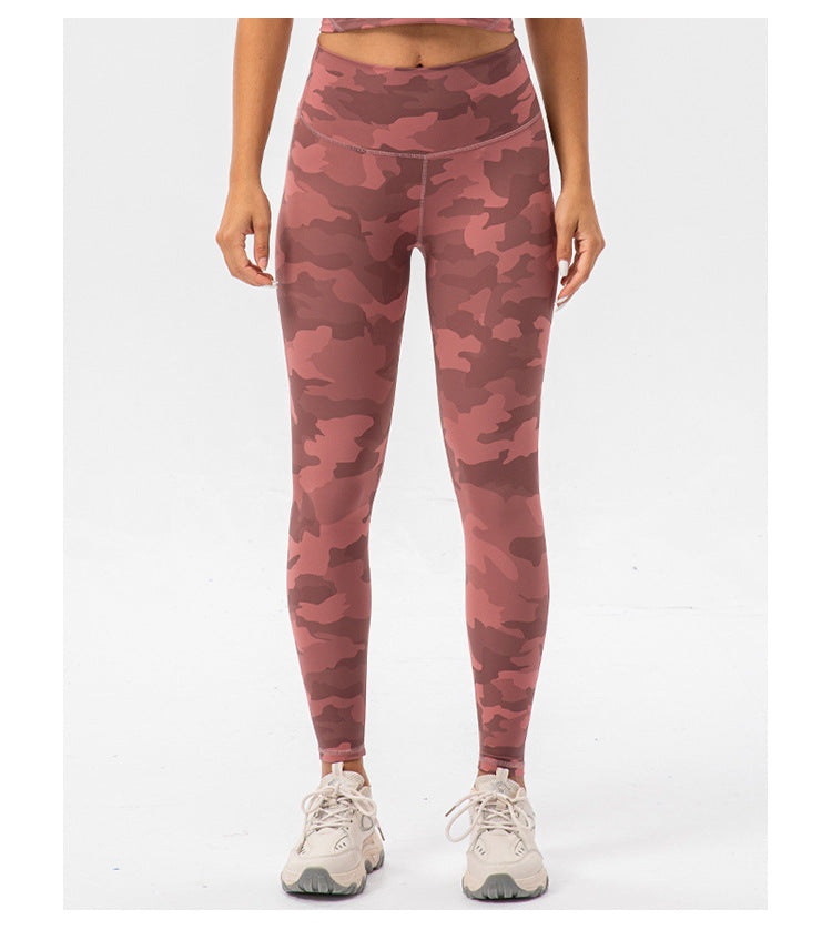 Women Workout Leggings High Waist Yoga Camo Leggings