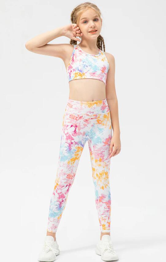 KID LEGGINGS AND BRA SHORT SLEEVE #Kid bra shirt legging