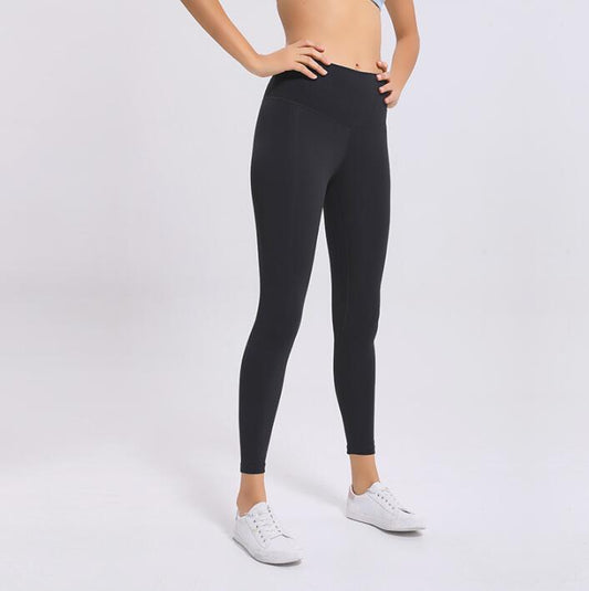 19037 # 4-way stretching yoga leggings Running Pants 25''   WAIST