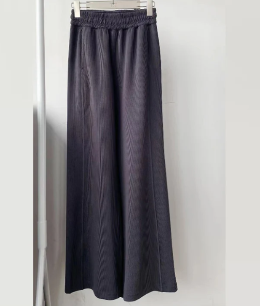 ZB026 # RIBBED LOOSE PANTS