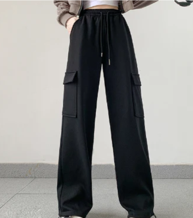 WOMEN LOOSE CARGO PANTS #GUANGZHOU- 6614