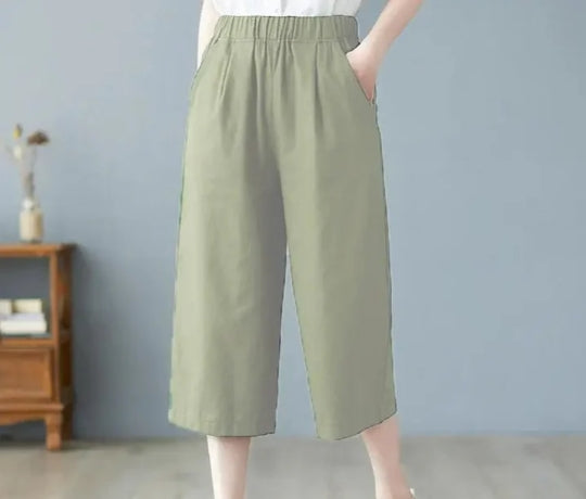 HIGH WAIST ANKLE-LENGTH PANTS #SHANGDONG-089