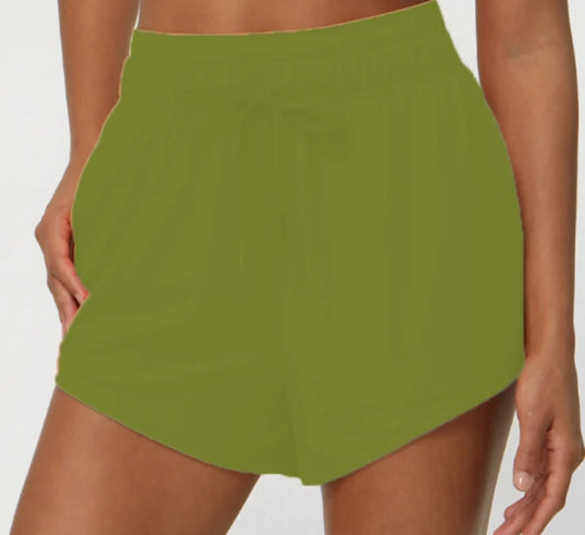 WOMEN HIGH WAIST WORKOUT SHORTS 3‘’ #HUBEI3''SHORT