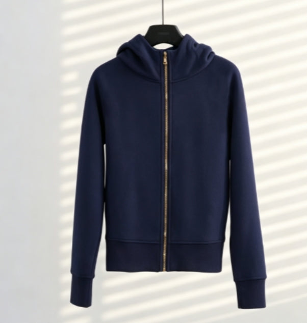 S-002 full zipper gold hoodies (US size）