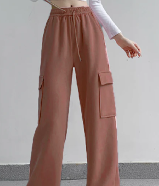 WOMEN LOOSE CARGO PANTS #GUANGZHOU- 6614