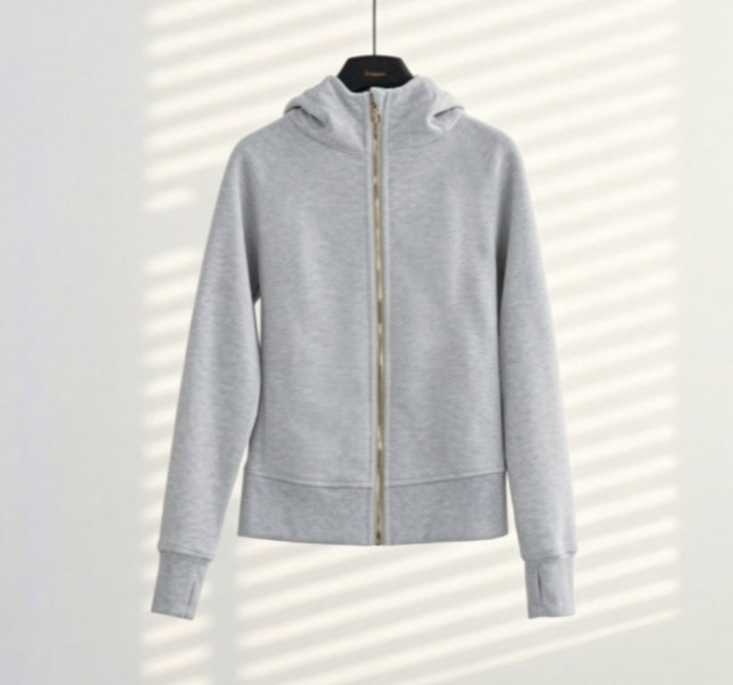 S-002 full zipper gold hoodies (US size）