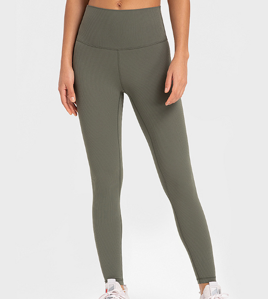WOMEN RIBBED LEGGING#ZH-362 Waist
