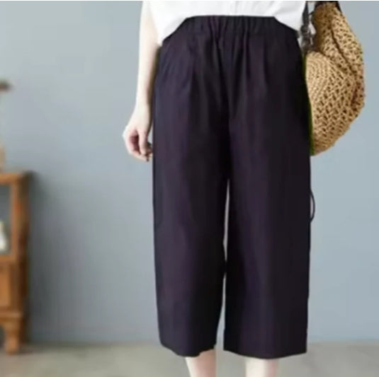 HIGH WAIST ANKLE-LENGTH PANTS #SHANGDONG-089