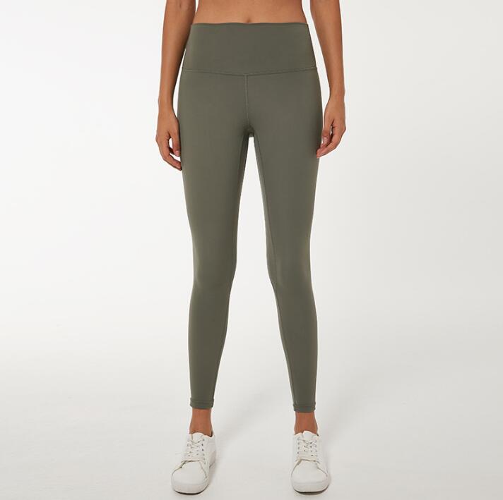 19037 # 4-way stretching yoga leggings Running Pants 25''   WAIST