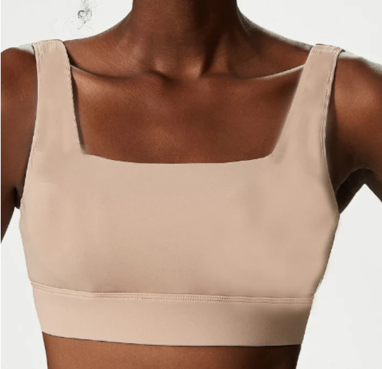 C135 # WOMEN RIBBED SPLICING BRA