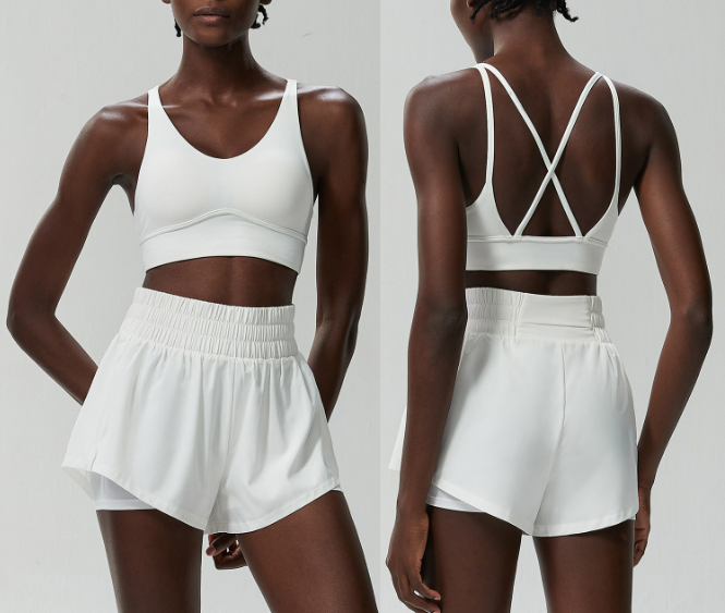 women sport bra shorts set Shangd-YB413+SP463