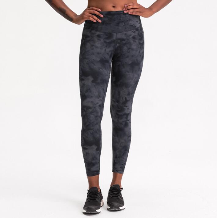 19037 # 4-way stretching yoga leggings Running Pants 25''   WAIST