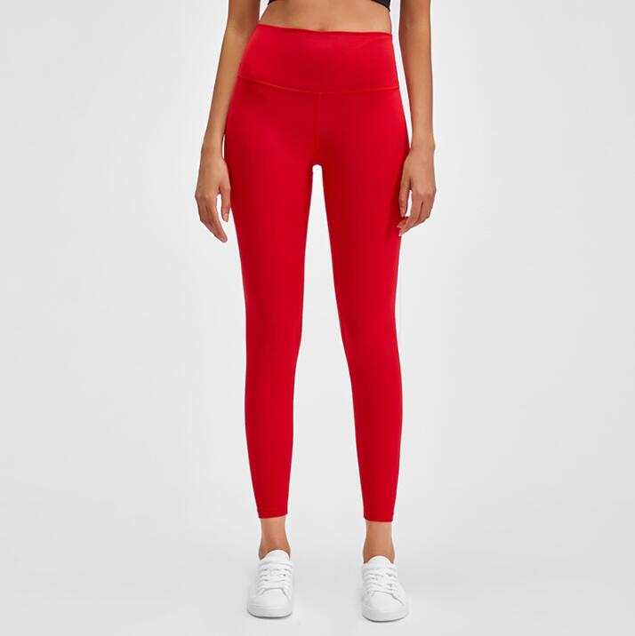 19037 # 4-way stretching yoga leggings Running Pants 25''   WAIST